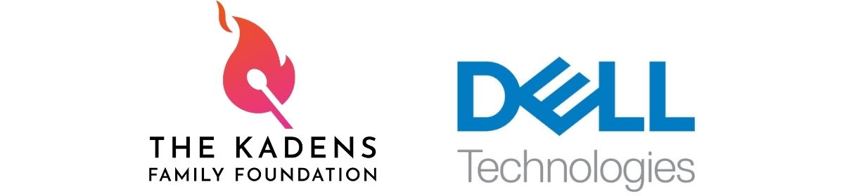 Logos of presenting sponsors including The Kadens Family Foundation, Dell Technologies.